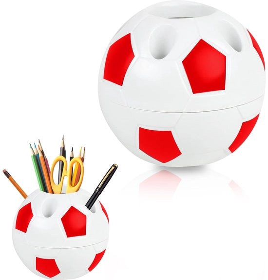 Pennabottiglio sportivo per studenti con 6 fessure, organizzatore di ufficio in plastica, penne per ufficio, casa, scuola, regalo ideale per l'inizio dell'anno scolastico e per compleanni (rosso)