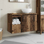 Set di mobili per il bagno 2 pz Legno antico 3404032