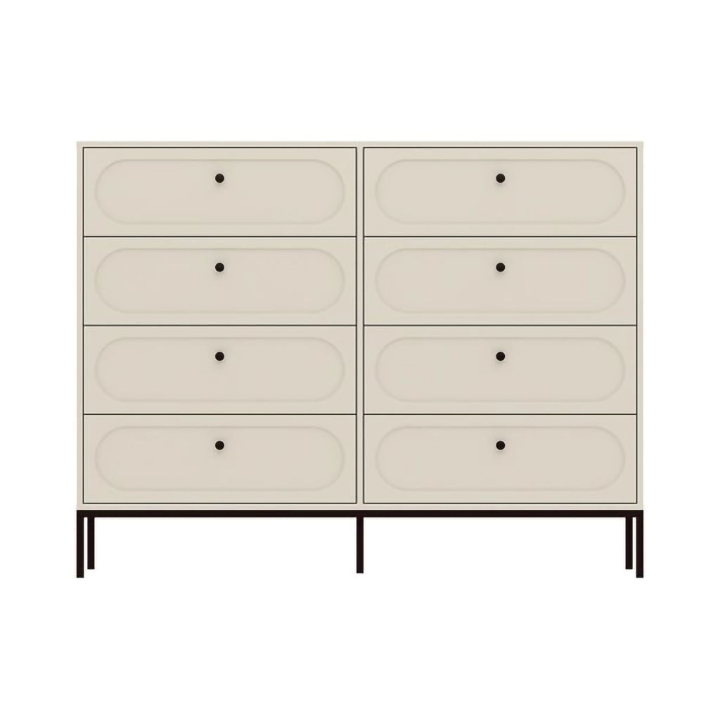 Laniva, Cassettiera 4 Cassetti, 150x40x116h cm Beige Cashmere
