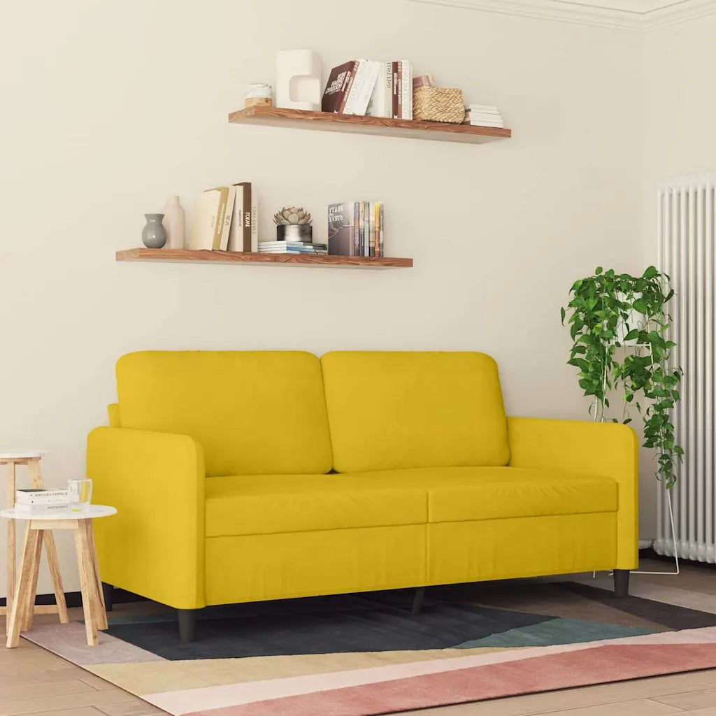Divano a 2 Posti-Sofa 2 Posti giallo 140 cm in Velluto 353901