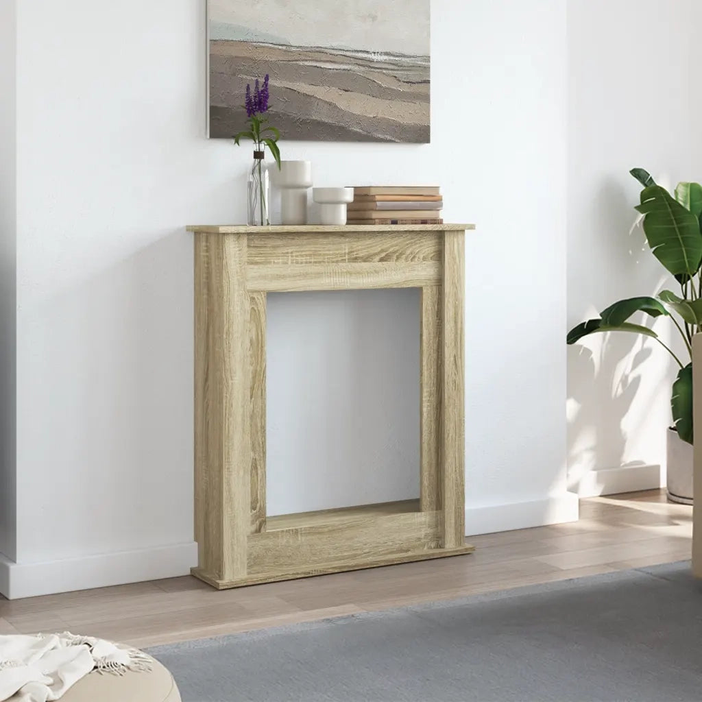 vidaXL Cornice per Camino Rovere Sonoma 75x20x87,5 cm in Truciolato