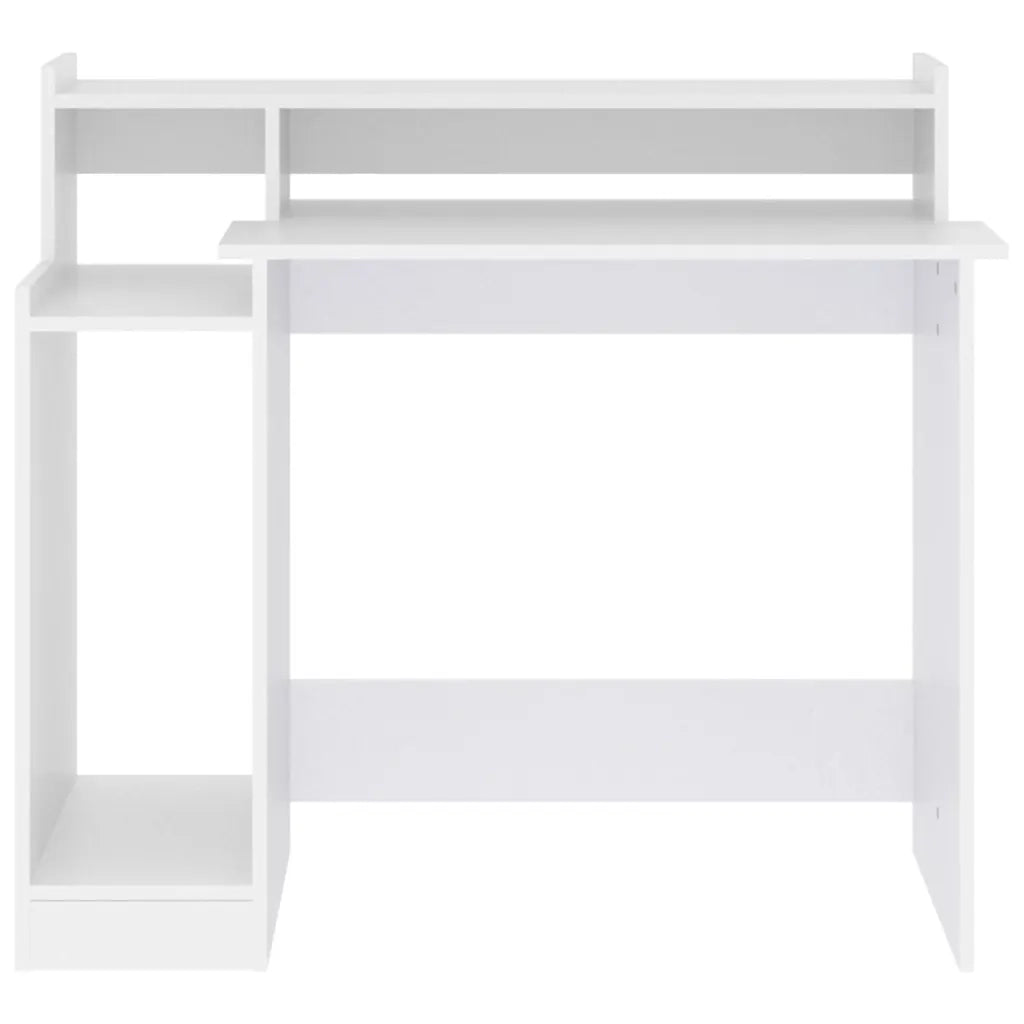 Scrivania con Luci LED Bianca 97x45x90 cm in Legno Multistrato 805552