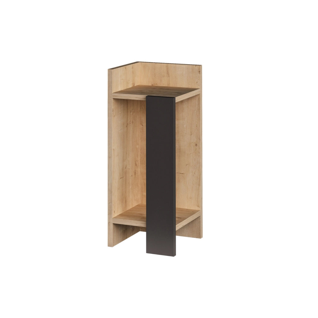 Comodino in legno "Elos Left" - 25 x 27 x 60 cm - Beige