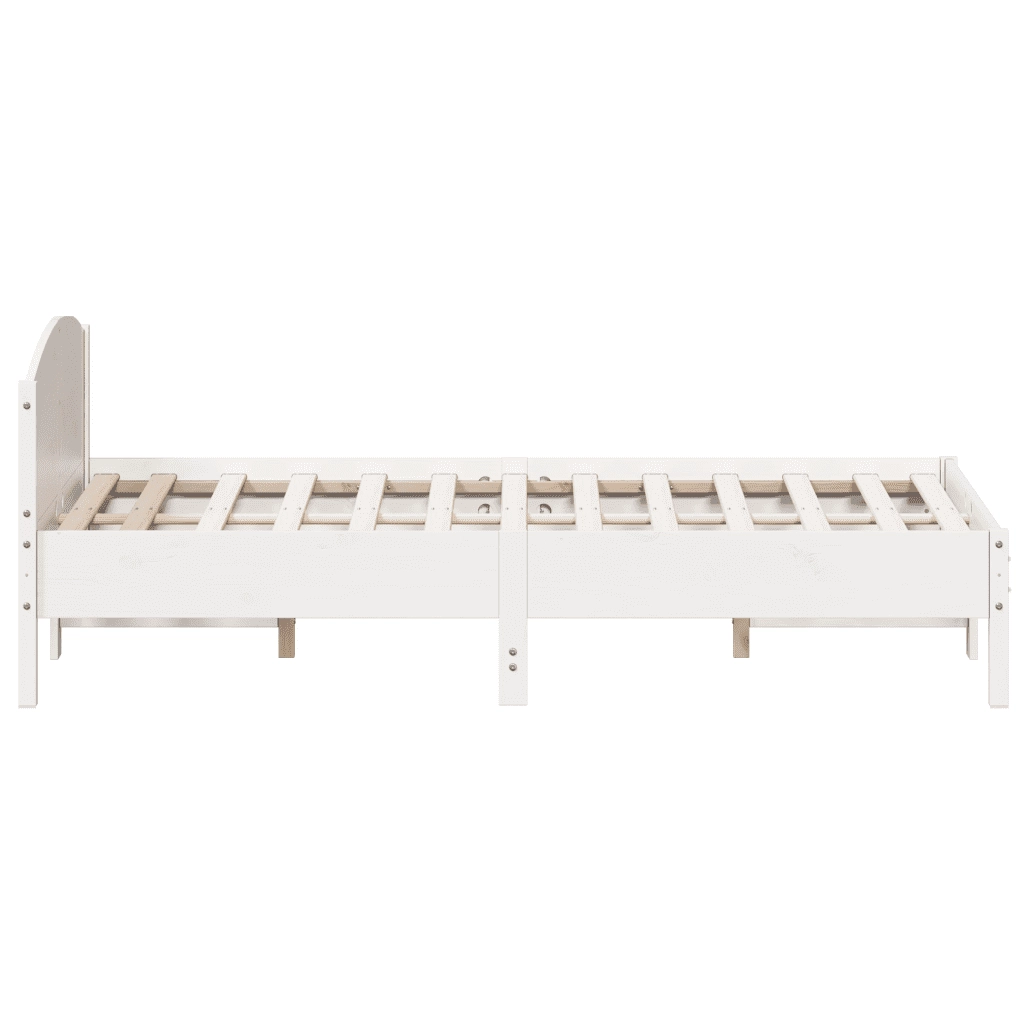 Giroletto senza Materasso Bianco 150x200 cm Legno Massello Pino 3216198