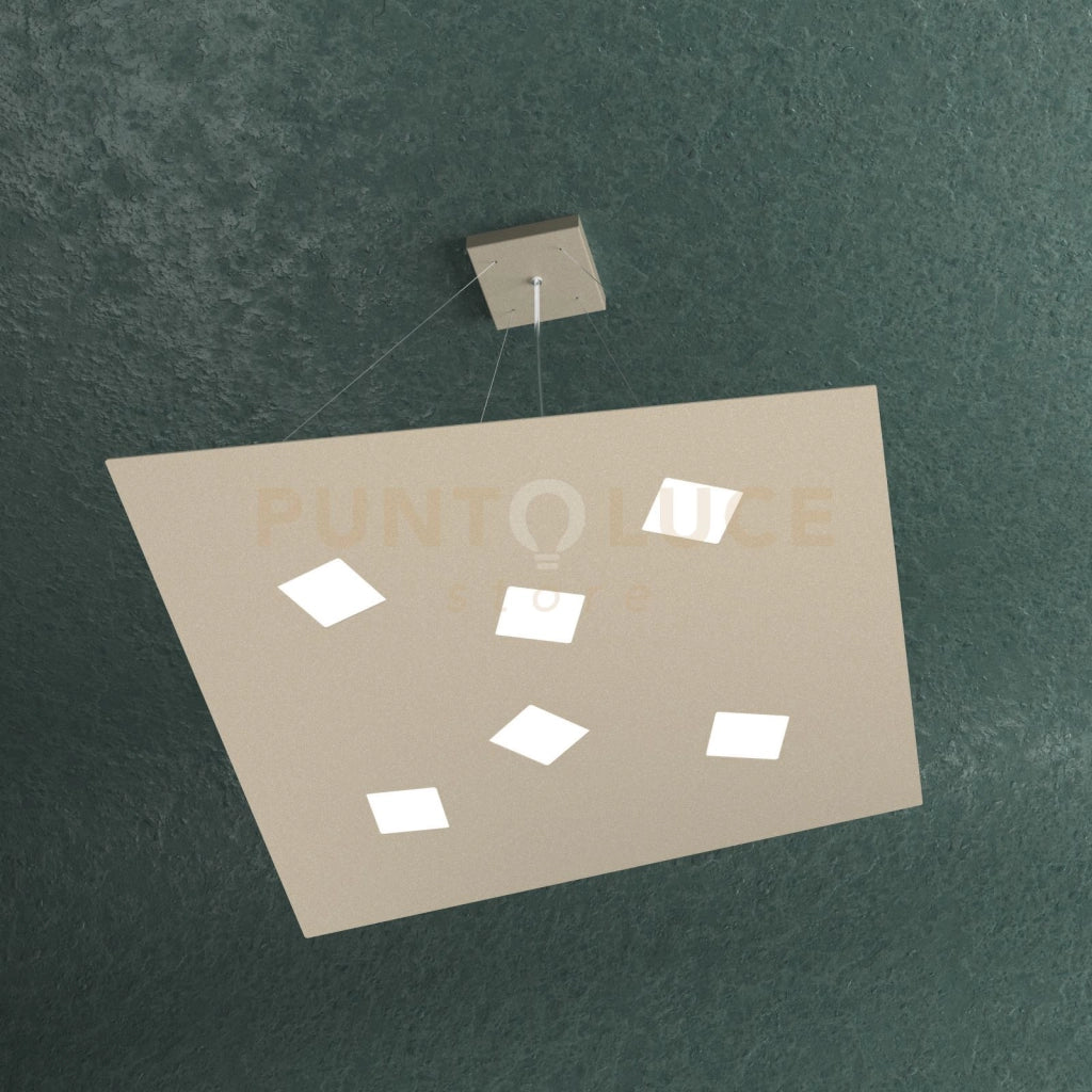 NOTE SOSPENSIONE 6+2 LUCI BIEMISSIONE LUCI SABBIA 1140-S6+2-SA