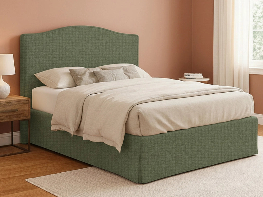Runcorn, Letto Piazza e Mezza Sfoderabile Made in Italy, Verde