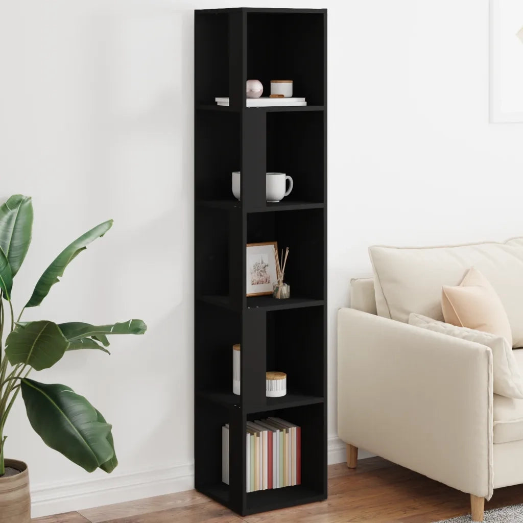Armadio Angolare Nero 33x33x164,5 cm in Truciolato cod mxl 49544