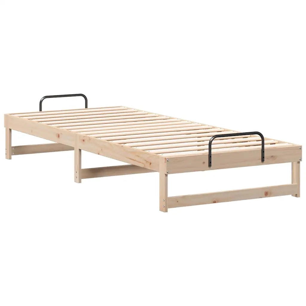 Struttura del letto Marrone 80 x 220 cm Pino massello 873166