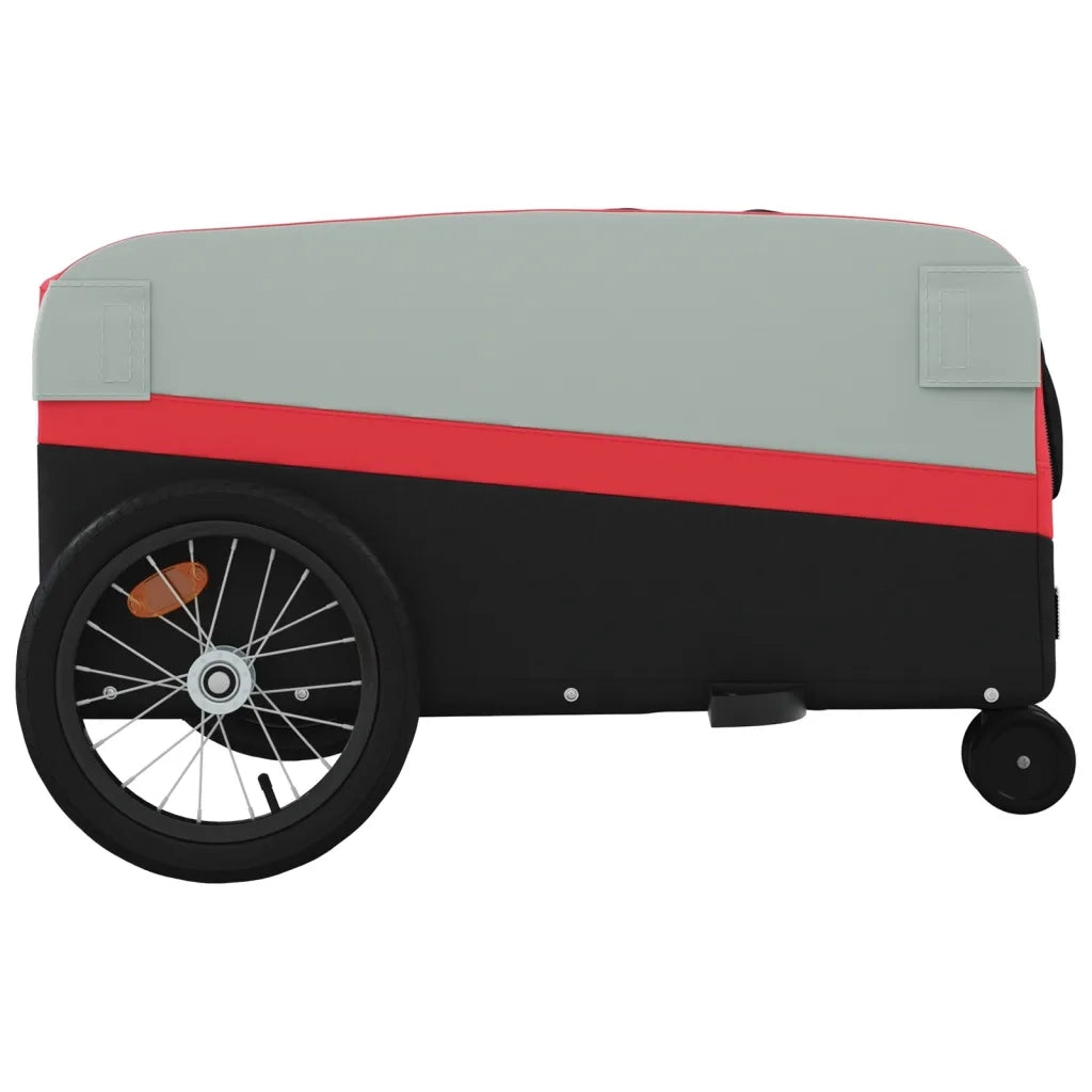 Rimorchio da Bici Nero e Rosso 45 kg in Ferro CFW1598935