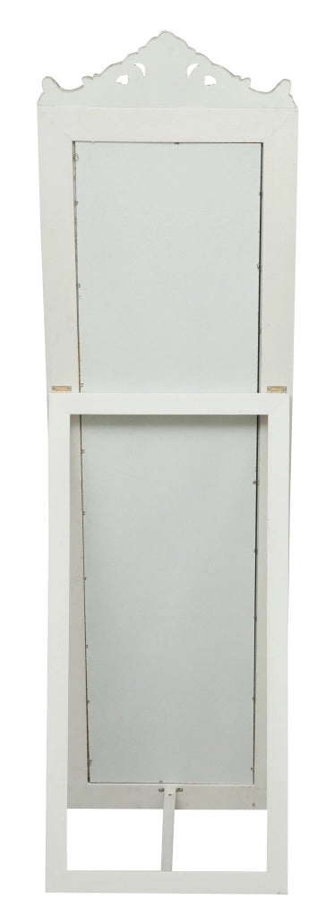 Biscottini Specchiera da terra finitura bianco anticato CON GRECA L40xPR4xH140 struttura