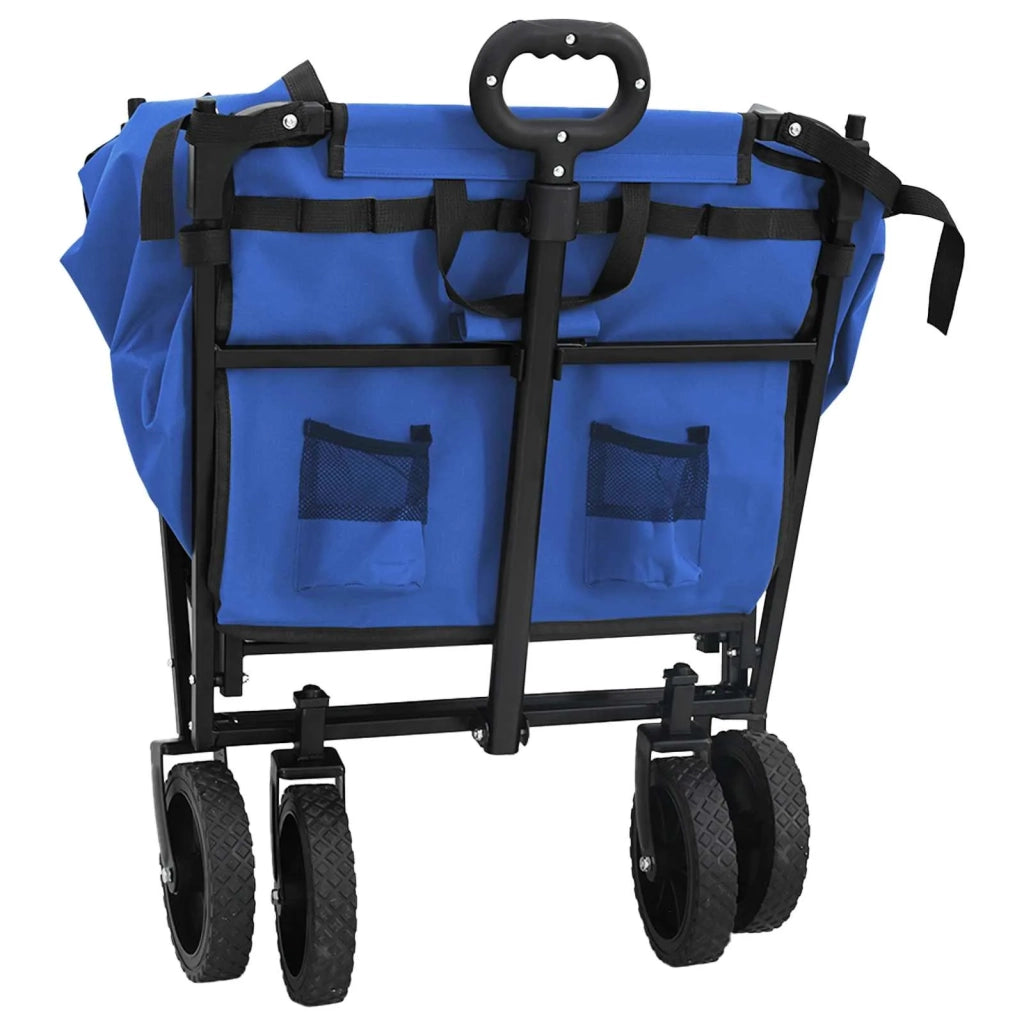 Carrello a Mano Pieghevole Nero 105 x 56,5 x 116 cm