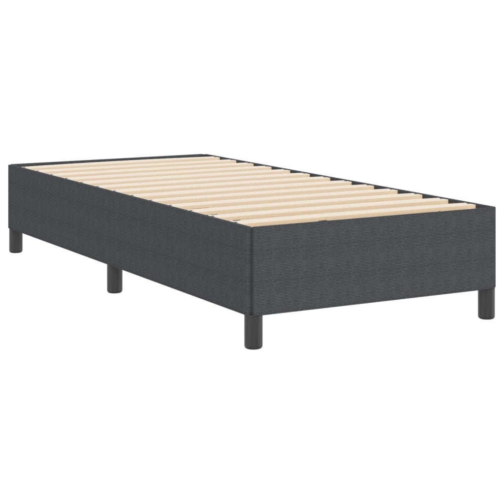 Struttura Letto Grigio Scuro 80x200 cm Tessuto Vellutato