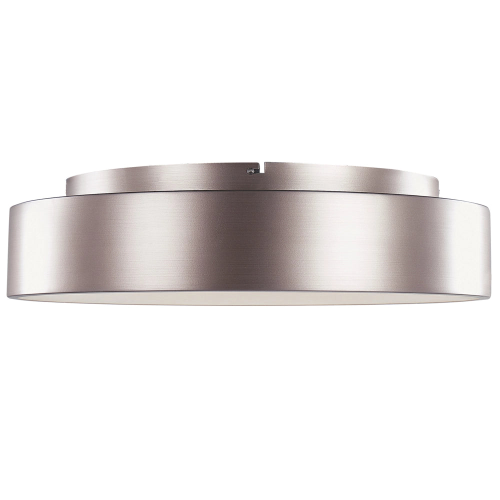 Plafoniera Marrone Chiaro Materiale Sintetico Acciaio Luci LED Integrate Forma Rotonda Decorativa Illuminazione Moderna