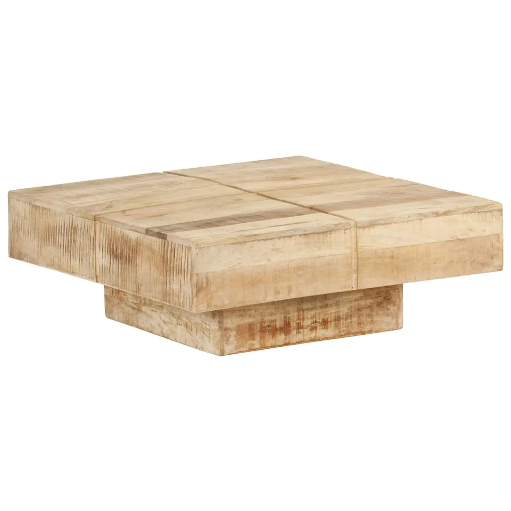 Tavolino da CaffÃ¨ 80x80x28 cm in Legno Massello di Mango cod mxl 62420