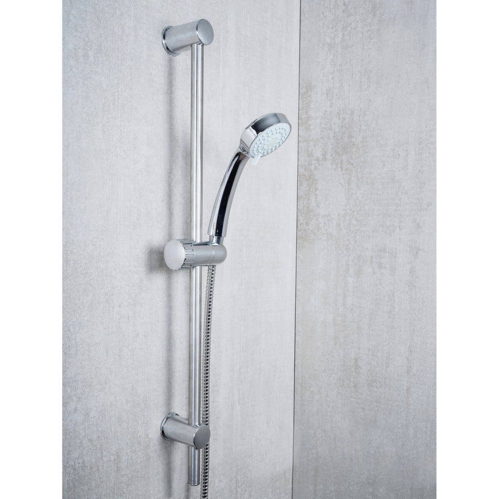 Saliscendi Doccia 3 getti Doppia aggraffatura in Acciaio inox e ABS Mod. Ischia