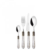 CRISTALLO Ghiera Argento Anticato, Posate Set 24 Pz, Scatola