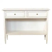 Consolle LibreriaAperta mod spillo Shabby chic bianco anticato