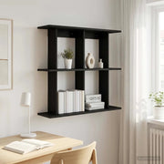 Scaffale da parete A parete Rovere Nero 80 x 20 x 75 cm 8012077