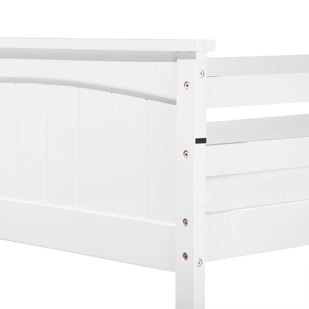 Letto a castello letto doppio in legno di pino bianco singola misura 90 x 200 per bambini in cameretta