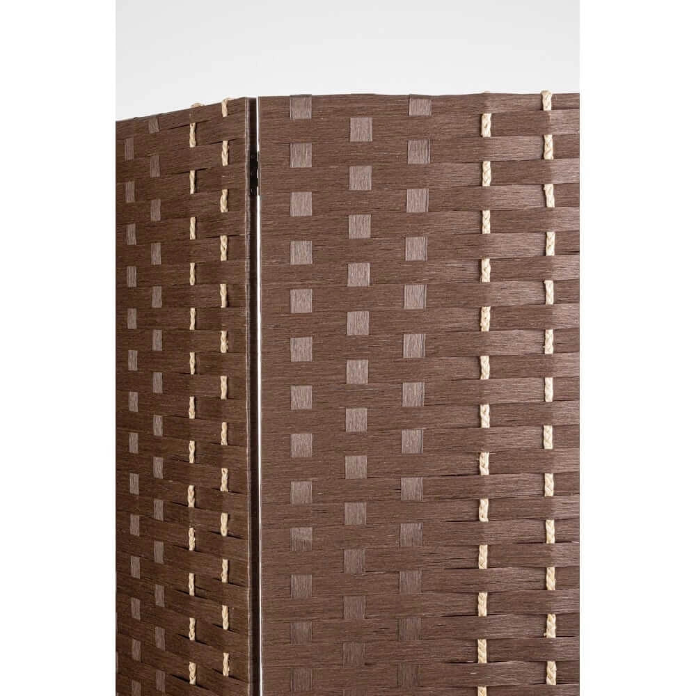 Paravento 3 Ante in Carta Paglia e Legno Intrecciato - JULIA