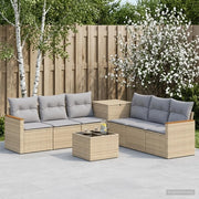 Set di divani 8 pz Beige e Grigio Chiaro 3448551