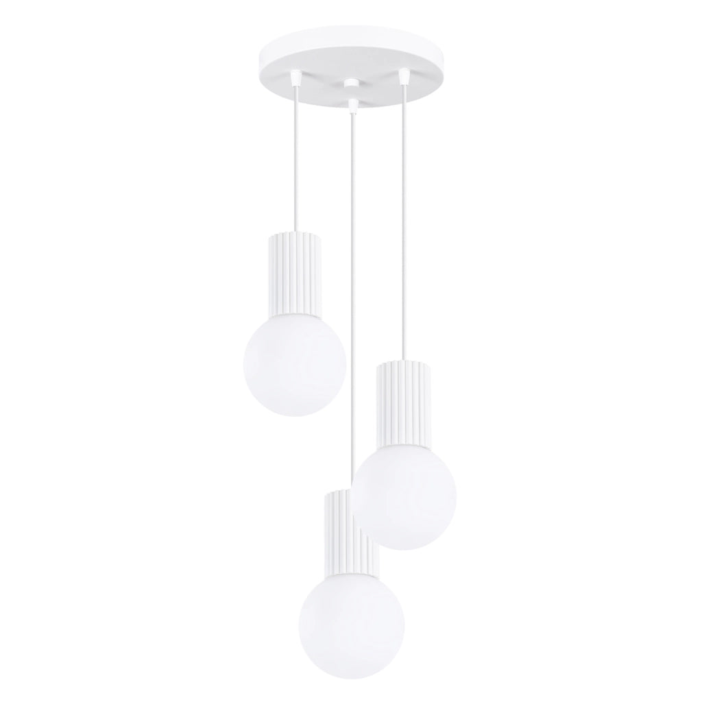 Lampada sospesa moderna 3 sfere vetro bianco G9 SFERA PureLume