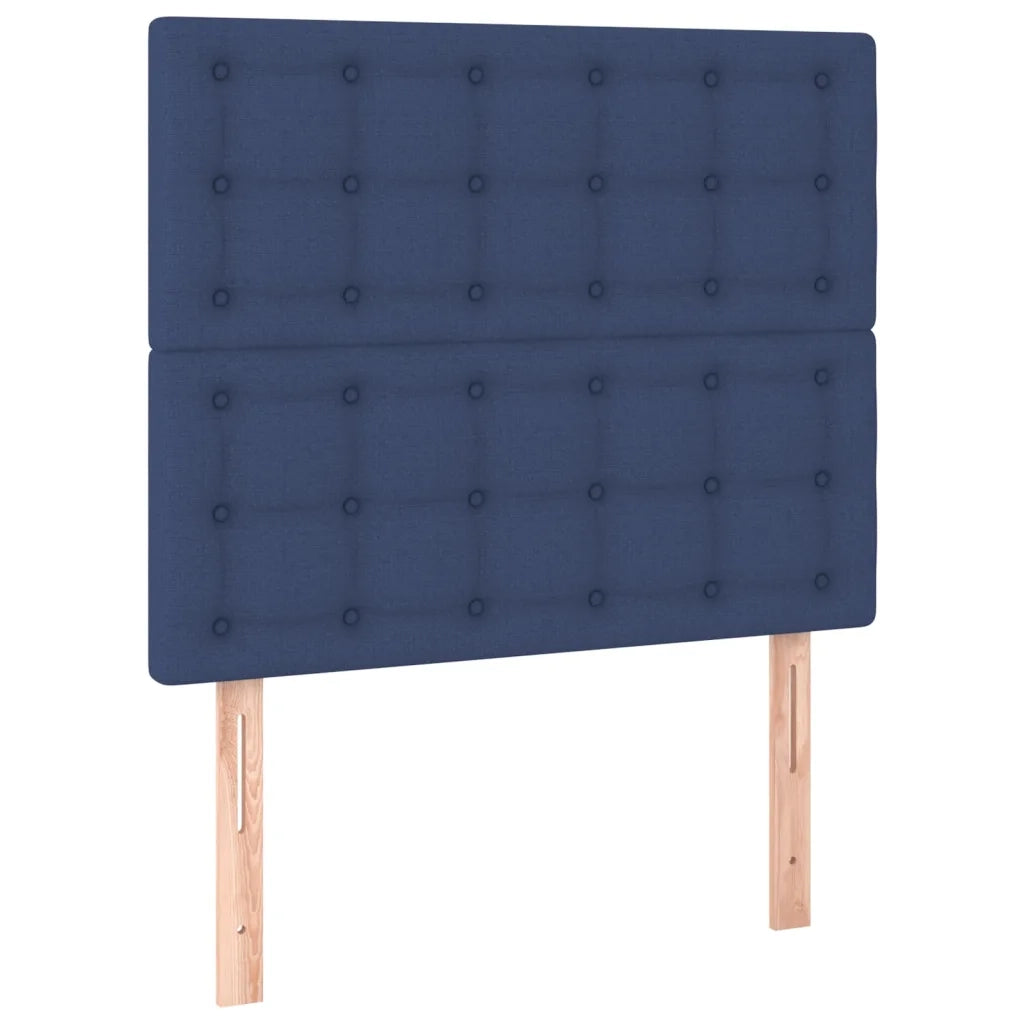 Letto a Molle con Materasso e LED Blu 120x200cm in Tessuto 3135747