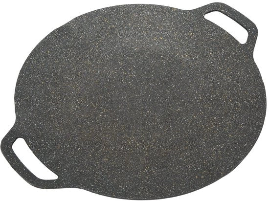 Piatto Griglia Coreano con Superficie Geribbata - Maniglie a Doppio Giro - PFOA Libero - Piombo e BPA Libero - Fatto con Alluminio Durissimo