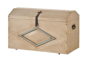 Mobile baule in legno avorio e azzurro l.94 x p.47 h.60 (815) - Mobili 2G