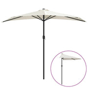 Ombrellone da balcone con palo in alluminio 270 x 135 cm mezzo sabbia 02_0008304