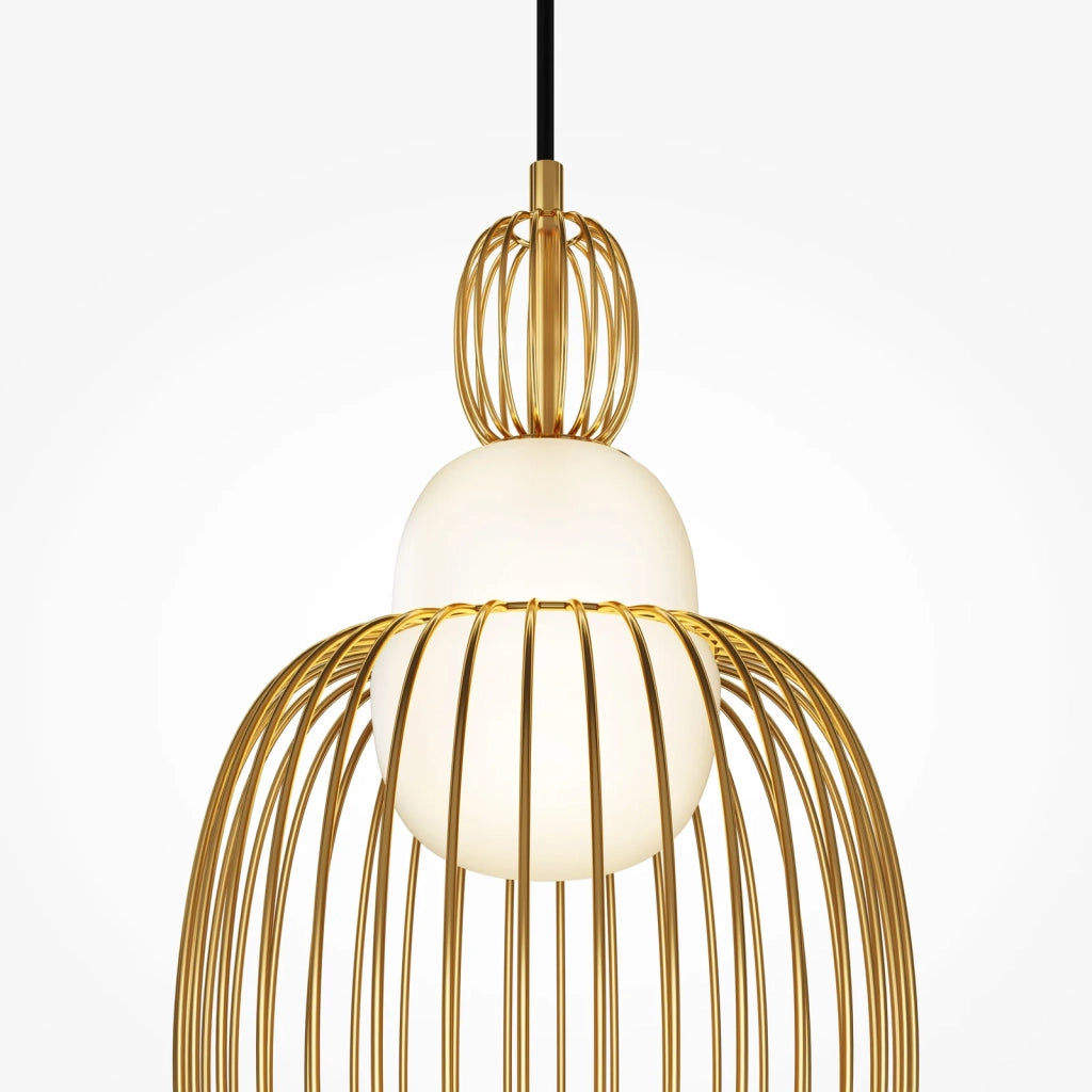 Maytoni Sospensione Contemporanea Levitation 1 luce G9 ottone metallo vetro