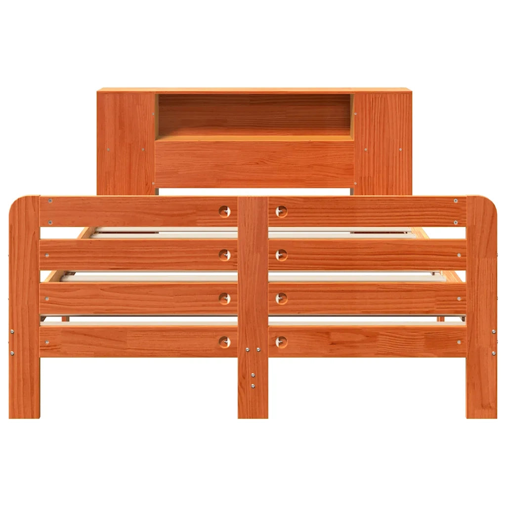 Letto senza Materasso Marrone Cera 140x190 cm in Legno di Pino 3309901