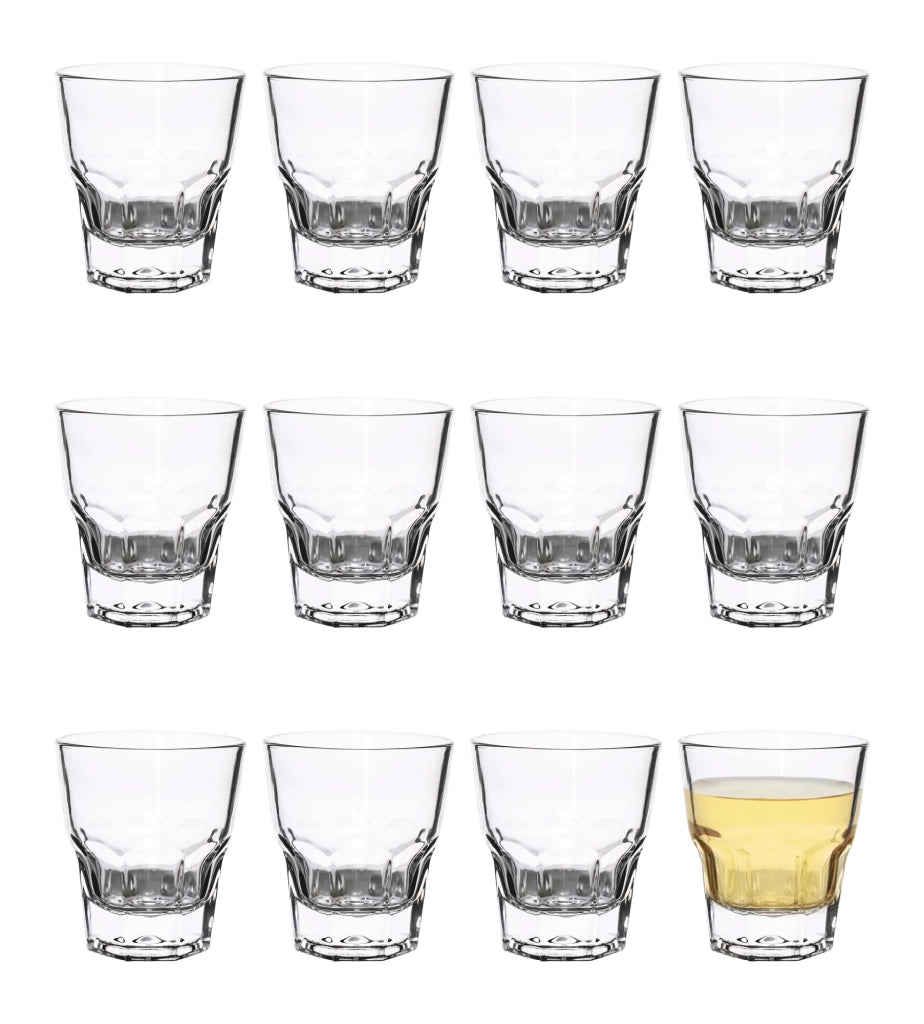 Set 12/24 Bicchieri Da Shot In Vetro Capacità 4Cl Certificati Contatto Alimentare Lavabili In Lavastoviglie Base Spessa Feste Liquori Amari Si Microonde Bicchierini Shottini Tequila Casa Bar Pub Dresda - 12 Pezzi