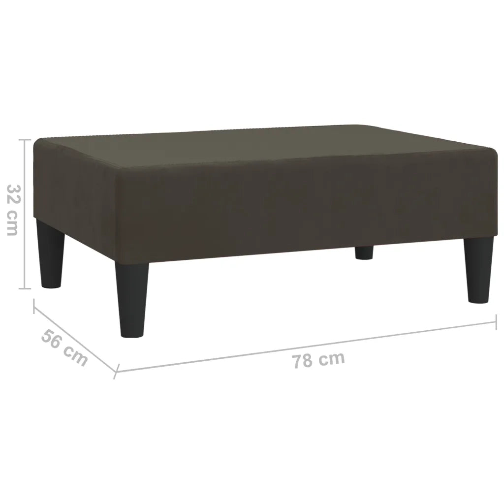 Poggiapiedi Grigio Scuro 78x56x32 cm in Velluto 337688