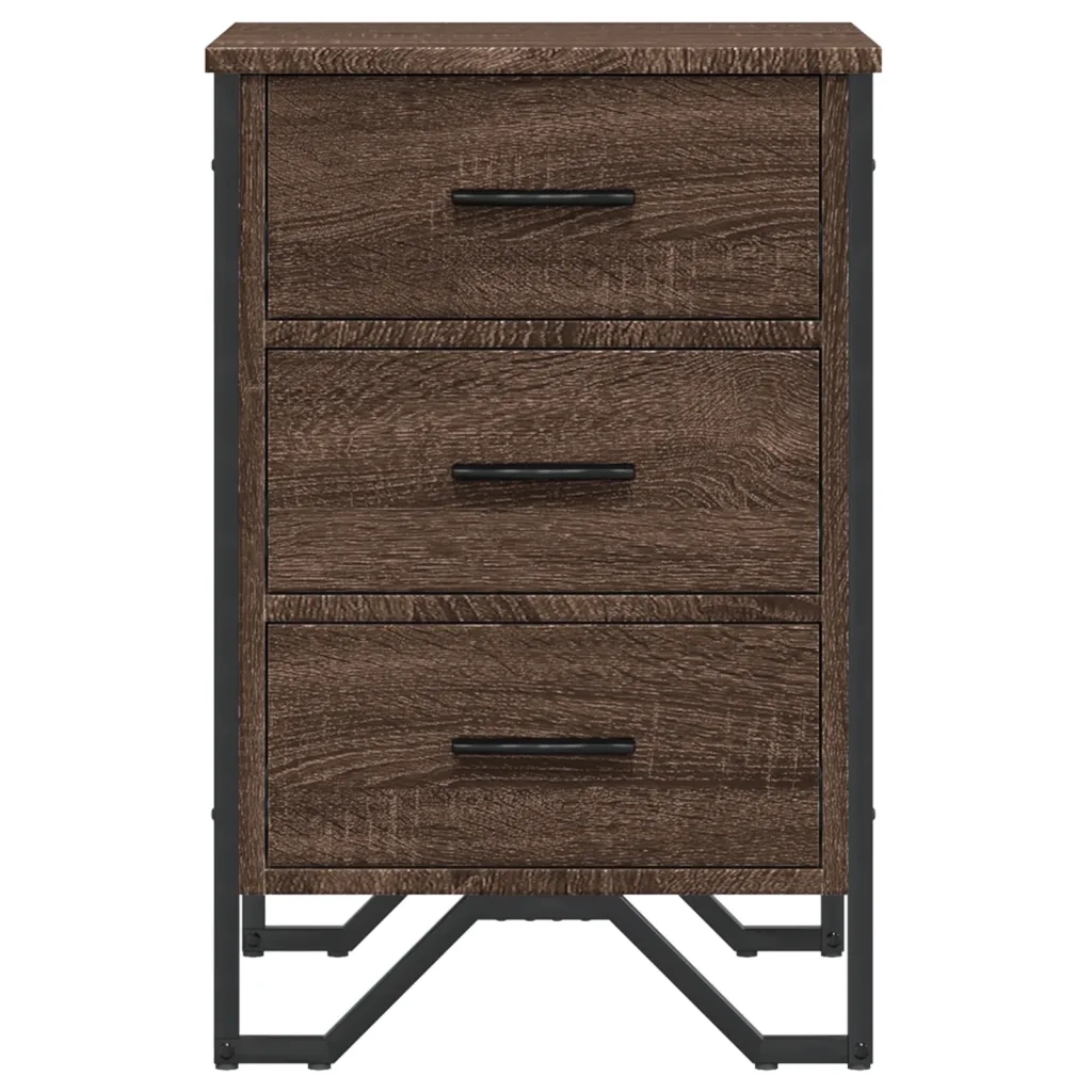 vidaXL Comodino Rovere Marrone 40x41x60 cm in Legno Multistrato