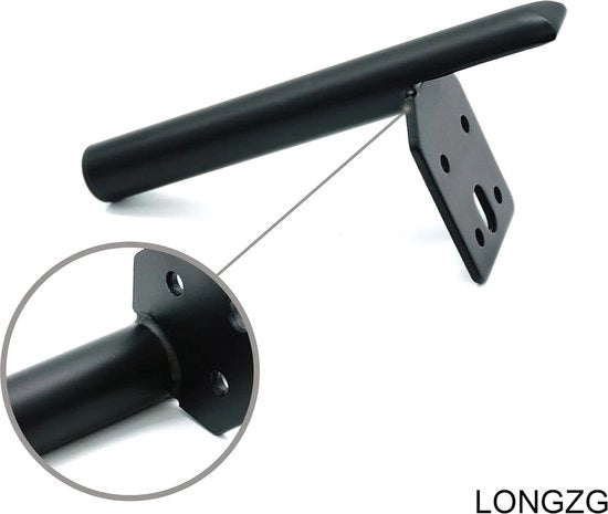 Piedistalli in metallo nero da 15 cm - tavoli da salotto - poltrone - TV - cassettone - letto - mobili - resistenza fino a 800 kg