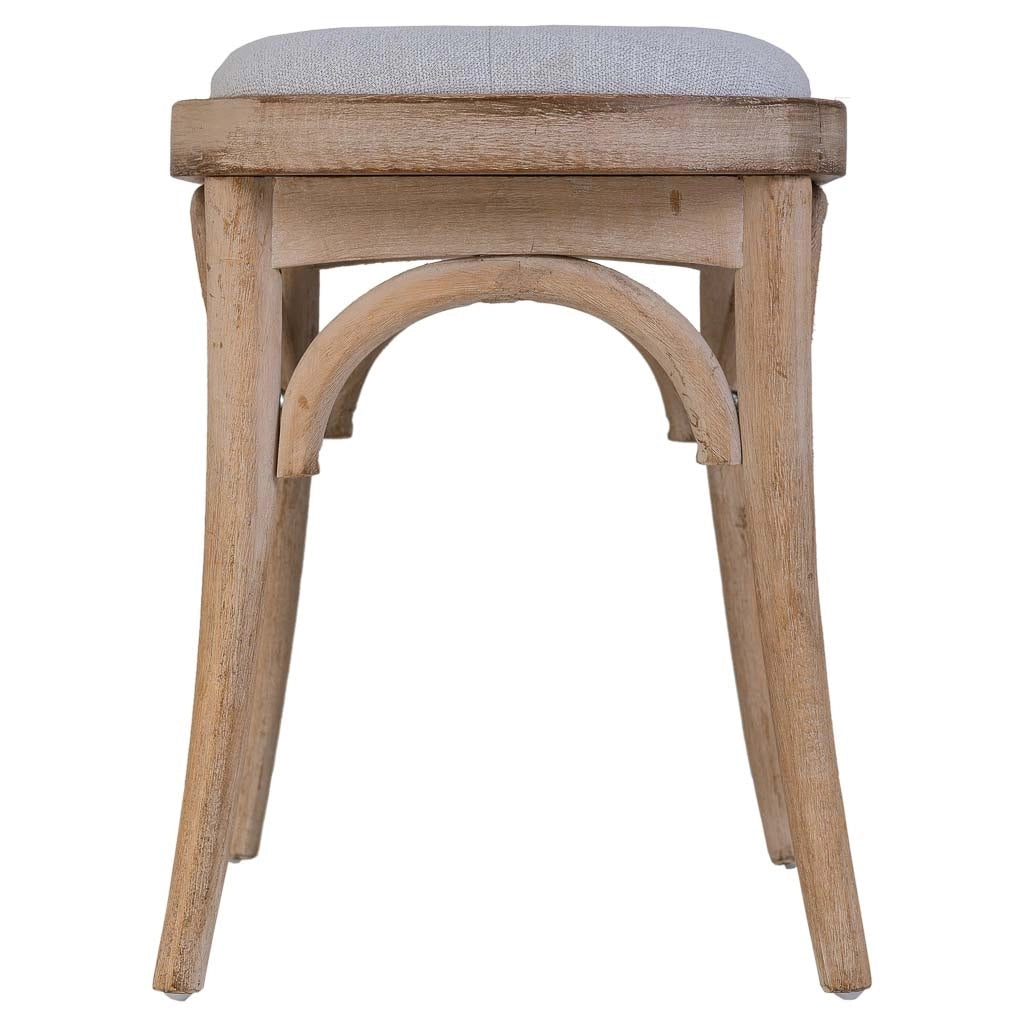Sgabello in legno imbottito 55x37x47h cm