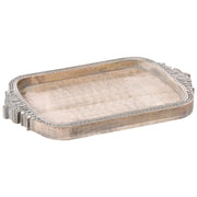 Vassoio di servizio decorativo elegante Supporto per torte Supporto per pasticceria Display Legno di mango Marrone chiaro