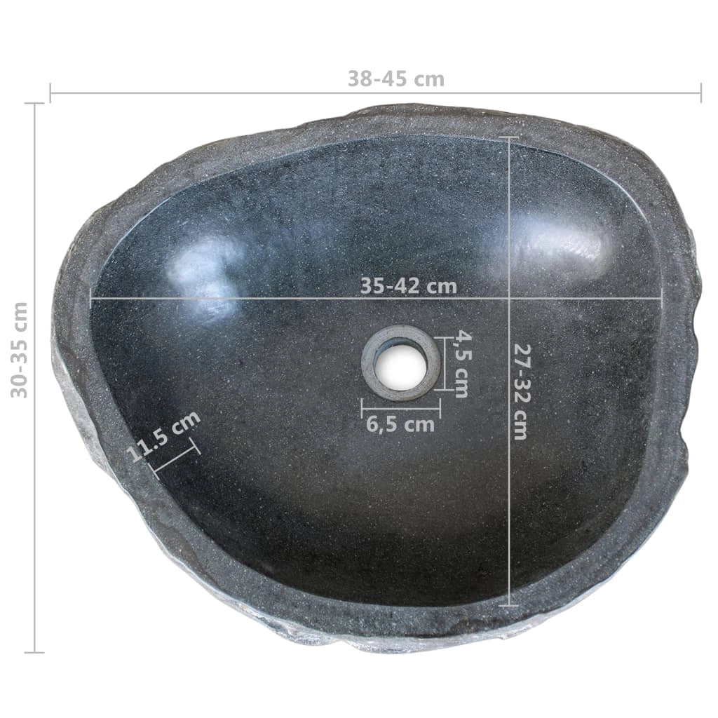 Lavabo ovale in pietra di fiume per bagno 38-45 cm 02_0002652