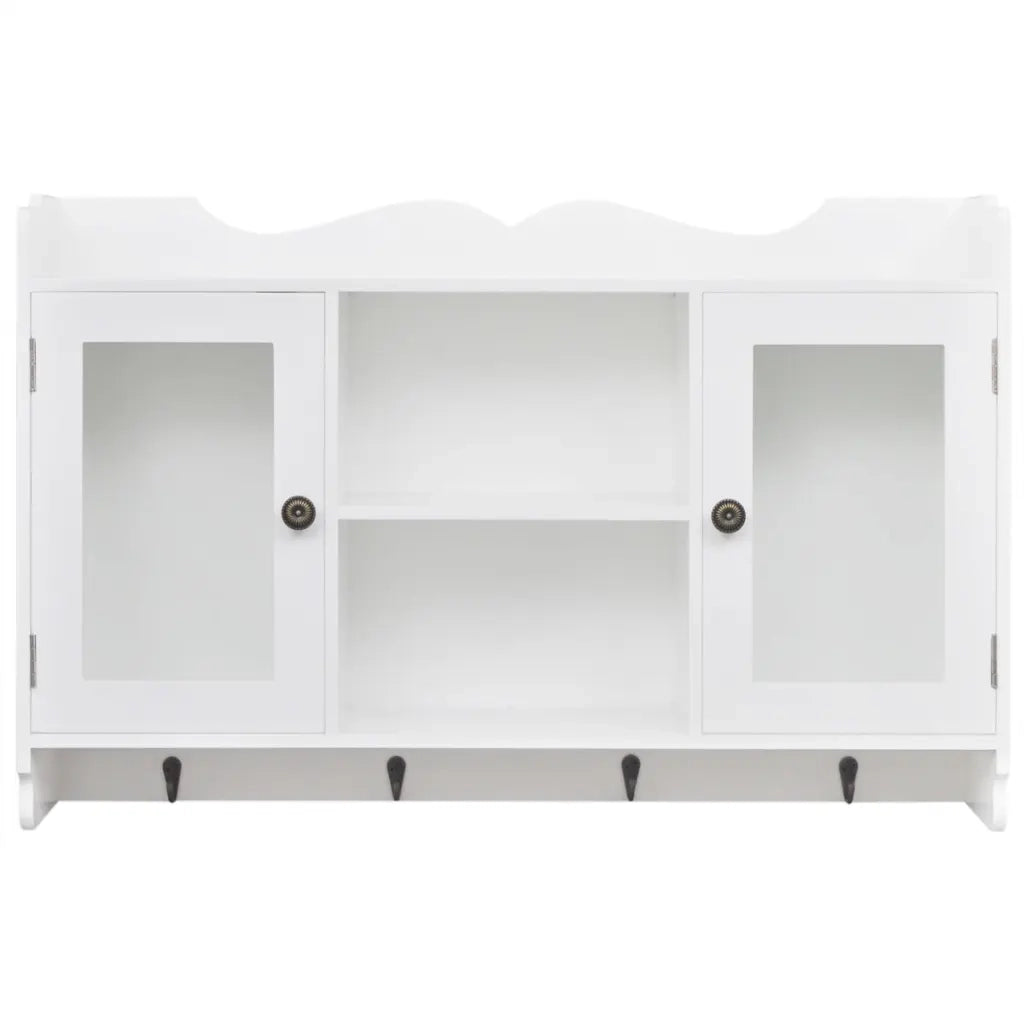 Armadietto sospeso porta DVD/Libri/Oggetti in MDF Bianco cod mxl 33400