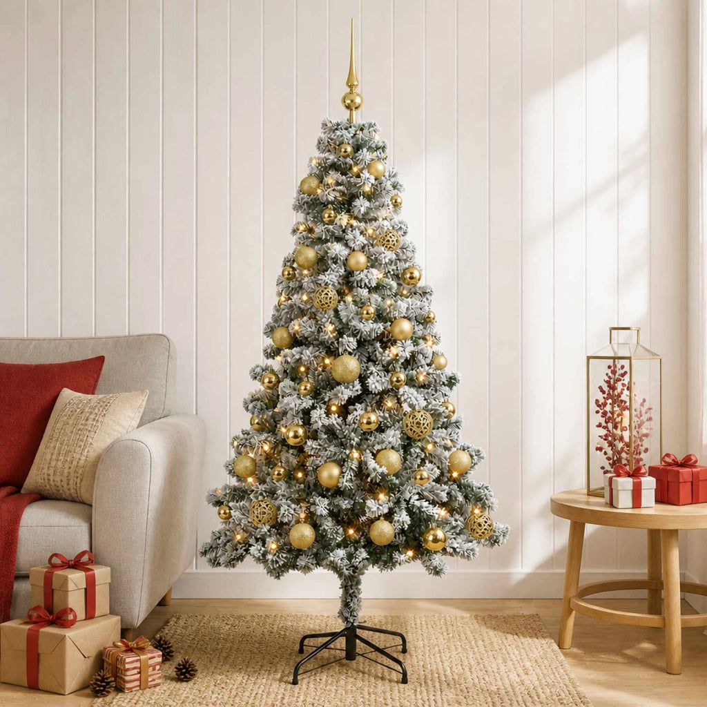 Albero di Natale Artificiale con Palline 120 cm 150 LED 3460825