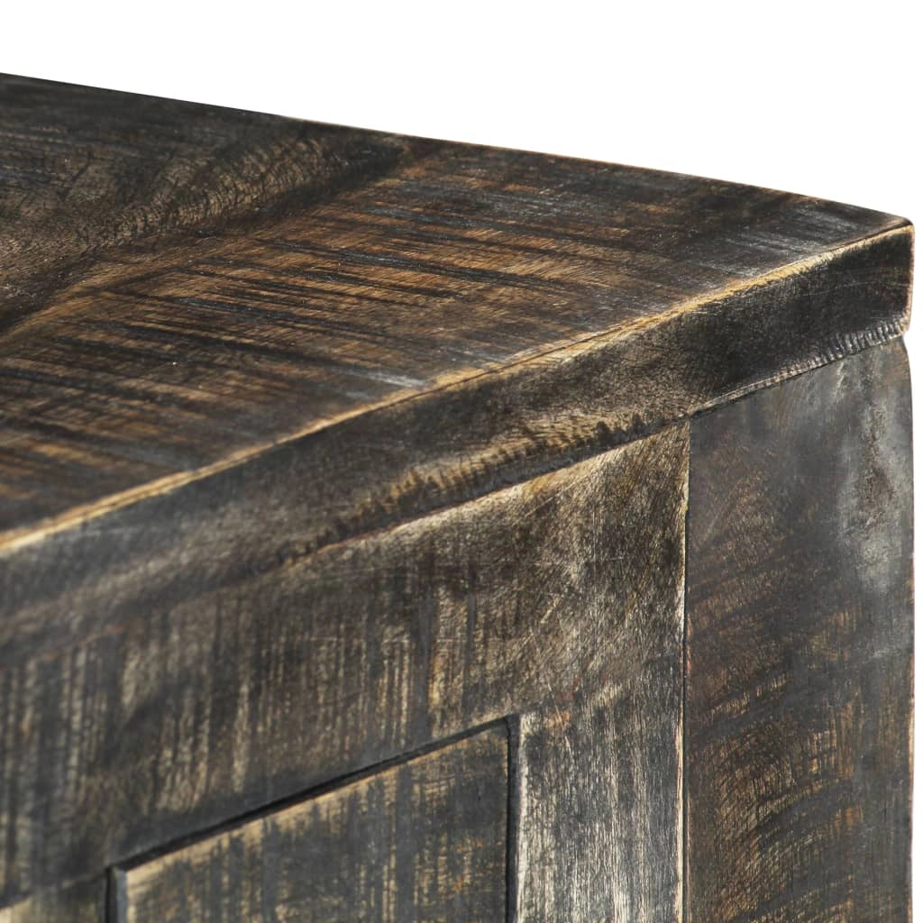 Scrivania tavolo postazione di lavoro mobile per computer studio 110 x 50 x 75 cm legno massello di mango nero 02_0023896