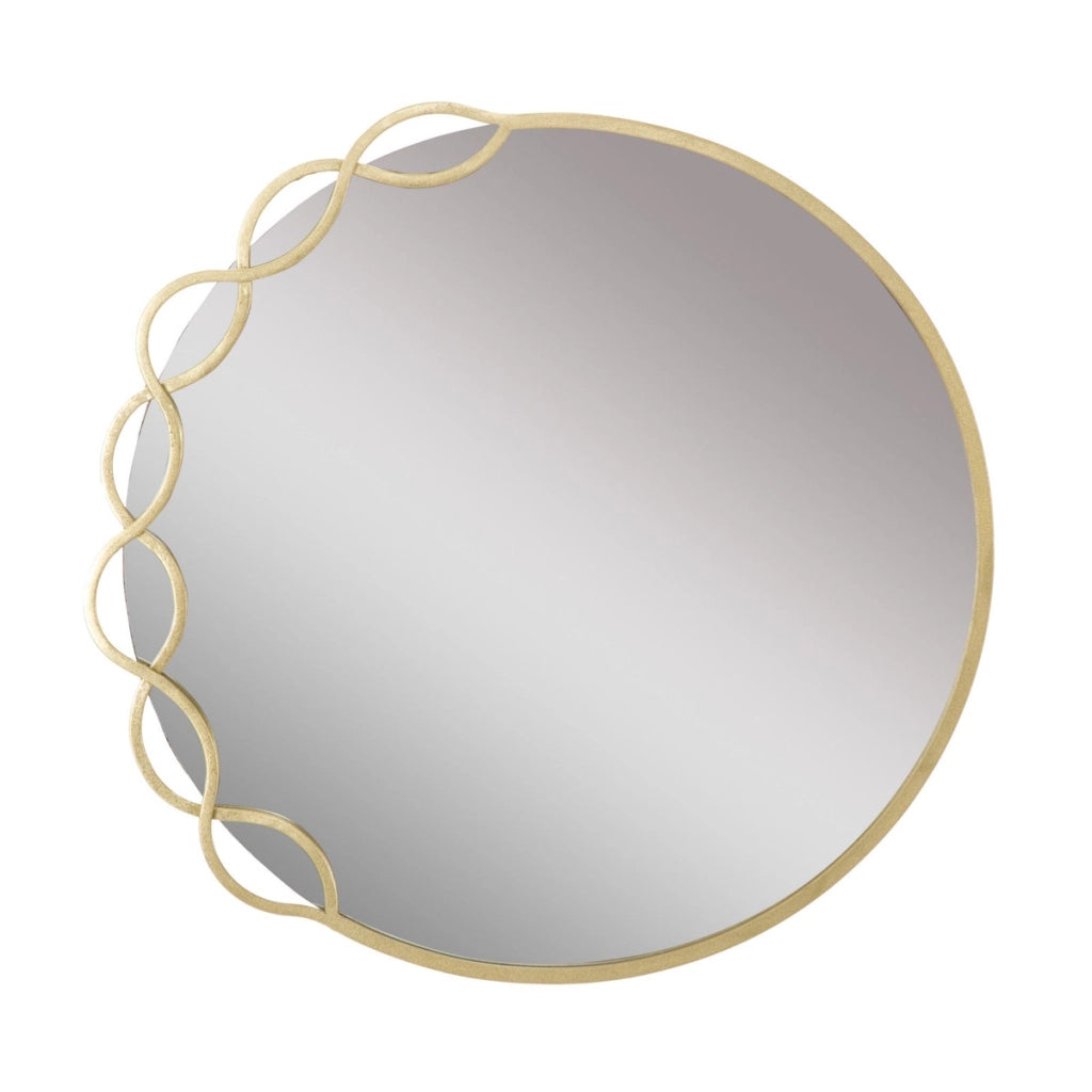 Specchio da parete Eleonor con cornice dorata scultorea