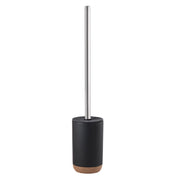 Scopino WC con ciuffo in setole d'appoggio in ceramica e sughero IL33 Gedy serie ILARY Nero Matt