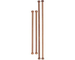 Accessorio di decorazione per la casa - Macramè - Maniglia di legno resistente - 4 pezzi - Sezione lunga 31 cm - Ossatura in legno solido