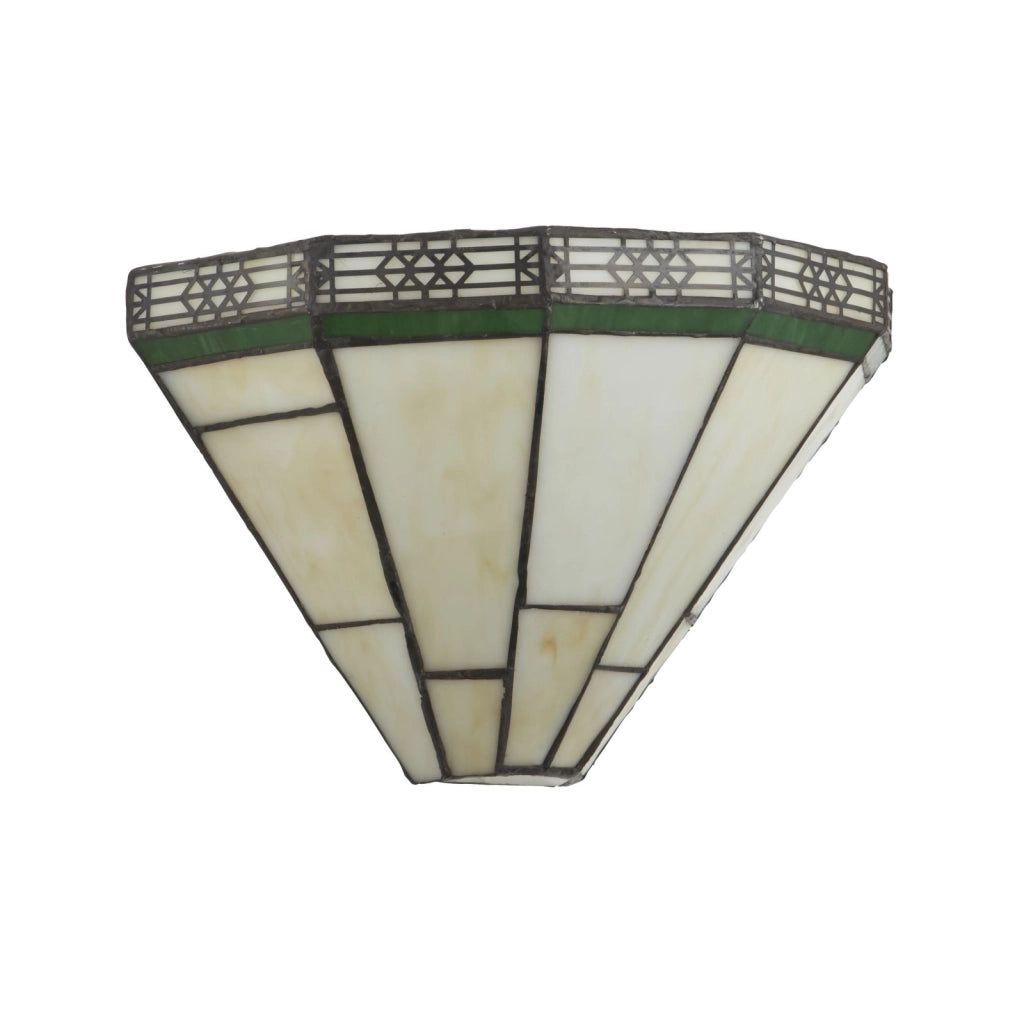 Applique Classica New York Acciaio Nero Vetro Verde 1 Luce E14