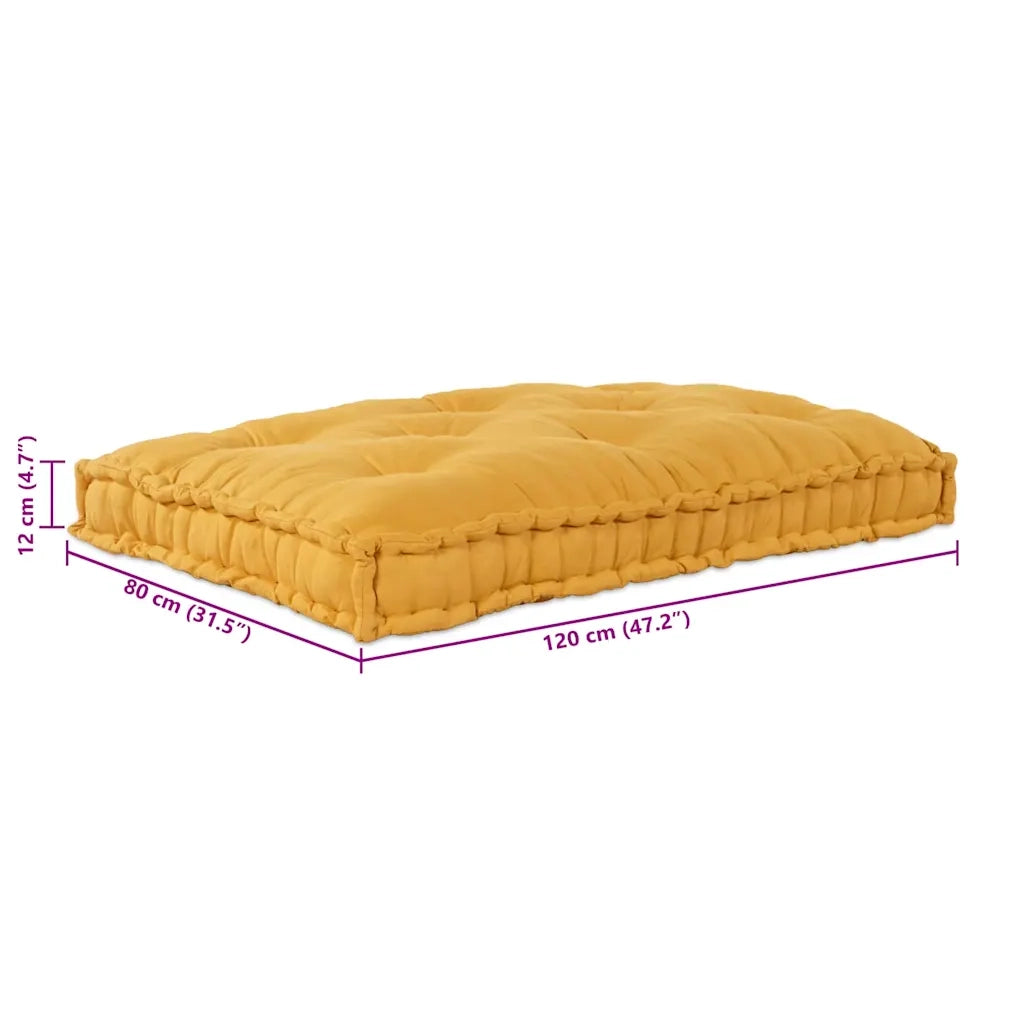 Cuscino per sedie | Cuscino per Divano Pallet Giallo 120 x 80 x 12 cm Tessuto