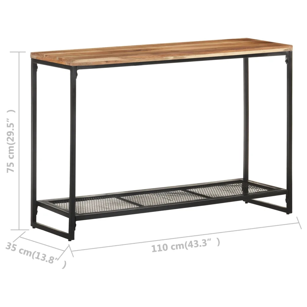 Tavolo Consolle | Tavolo d'Ingresso 110x35x75 cm in Legno Massello di Acacia