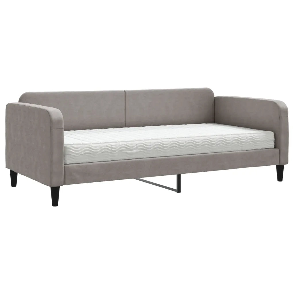 Divano letto | Sof¨¤ letto | Letto singolo con Materasso Tortora 90x200 cm in Tessuto