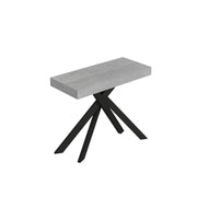 Consolle allungabile 90x40/300 cm Saki Premium cemento gambe antracite